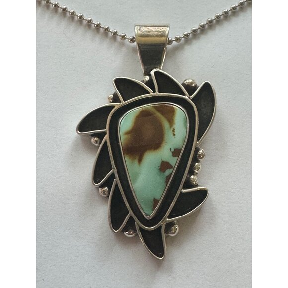 29 Inch 925 Sterling Silver Beaded Chain Necklace w/ 53.7mm Silver Slide Pendant - Picture 2 of 10